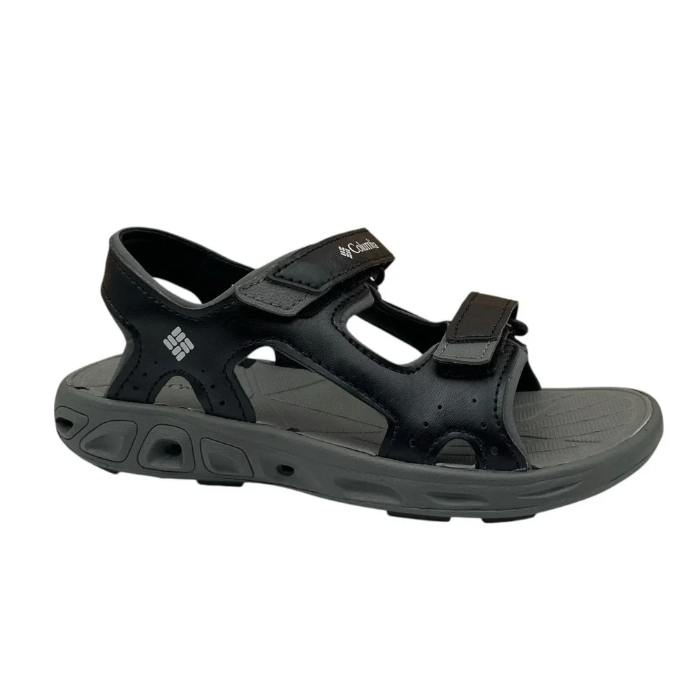 Columbia Youth Boys Girls Techsun Vent Sport Sandal Size 1 Black/Grey Adjustable